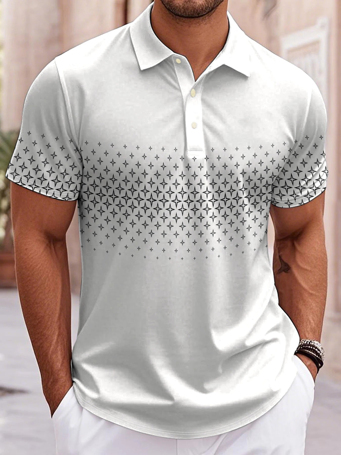 Men'S Golf Polo Short Sleeve Polo Shirt Outdoor Business Casual Daily Streetwear Summer Print Micro - Elastic Polyester Clothing - Golfer Gear