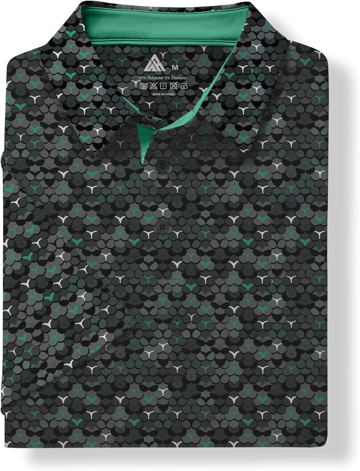 Men'S Golf Shirts Short Sleeve Moisture Wicking Performance Print Patterns Casual Collared Golf Polo Shirt for Men - Golfer Gear