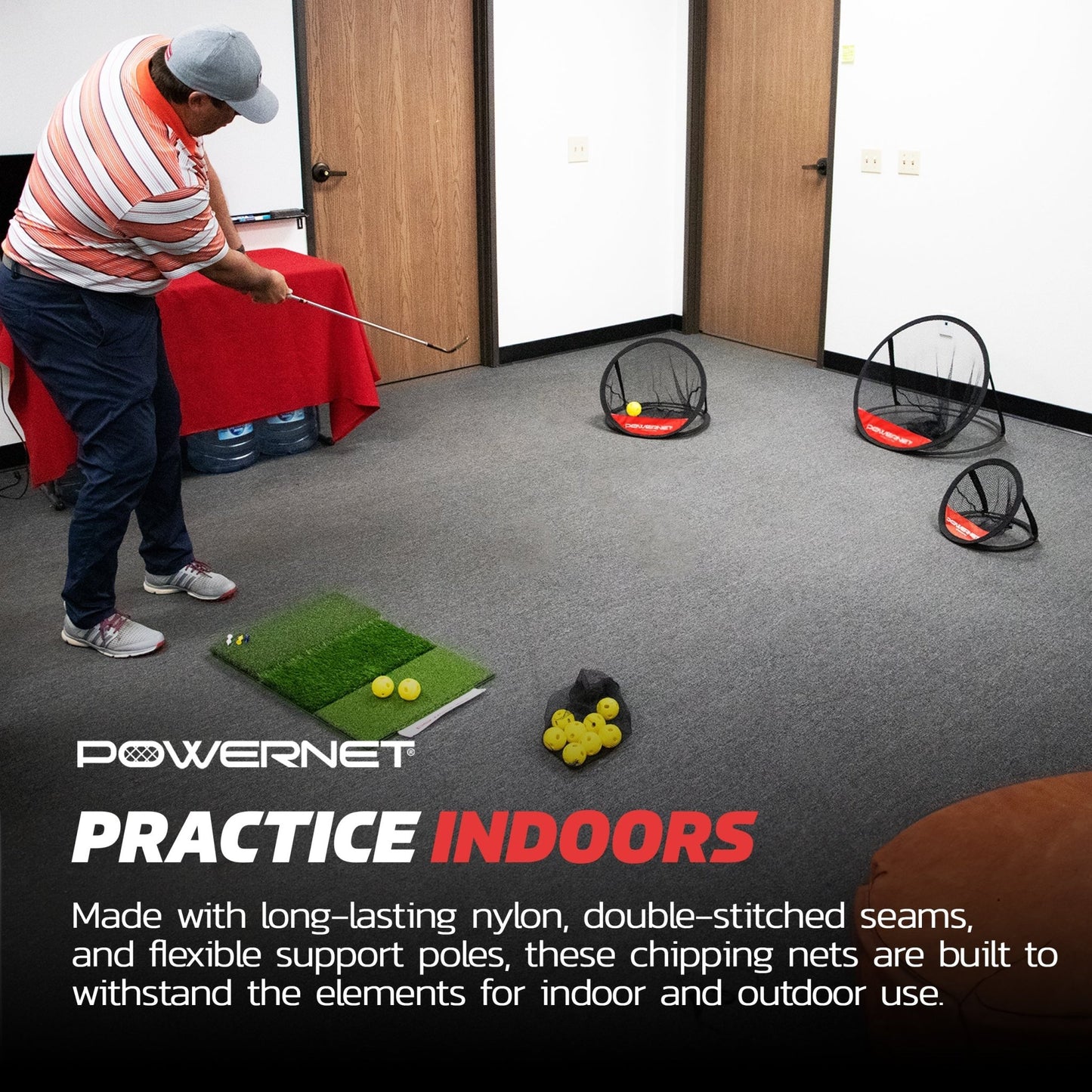 3 Piece Golf Chipping Net Set - Golfer Gear