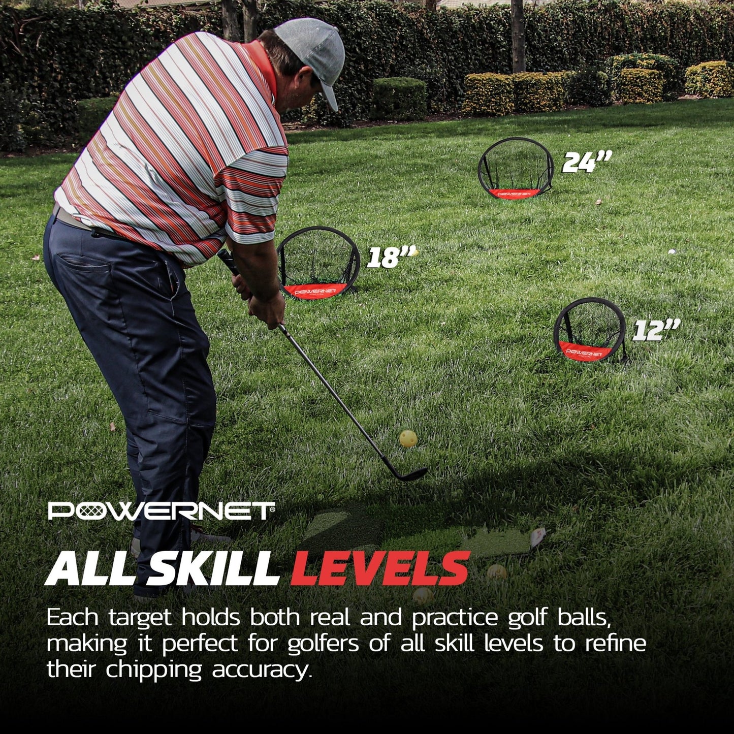 3 Piece Golf Chipping Net Set - Golfer Gear