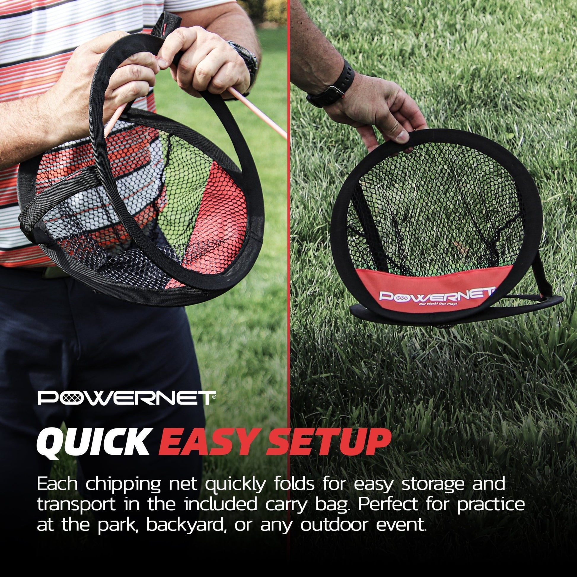 3 Piece Golf Chipping Net Set - Golfer Gear