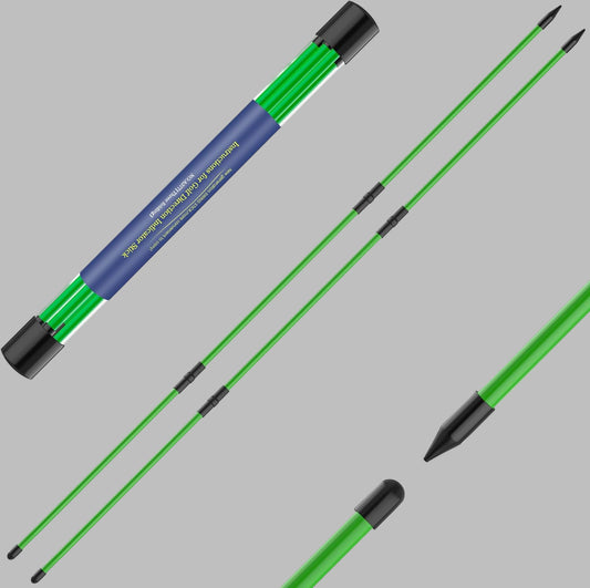 Golf Alignment Sticks - 2 Pack of 48" Collapsible Fiberglass Rods Great For Beginners and Pros - Golfer Gear