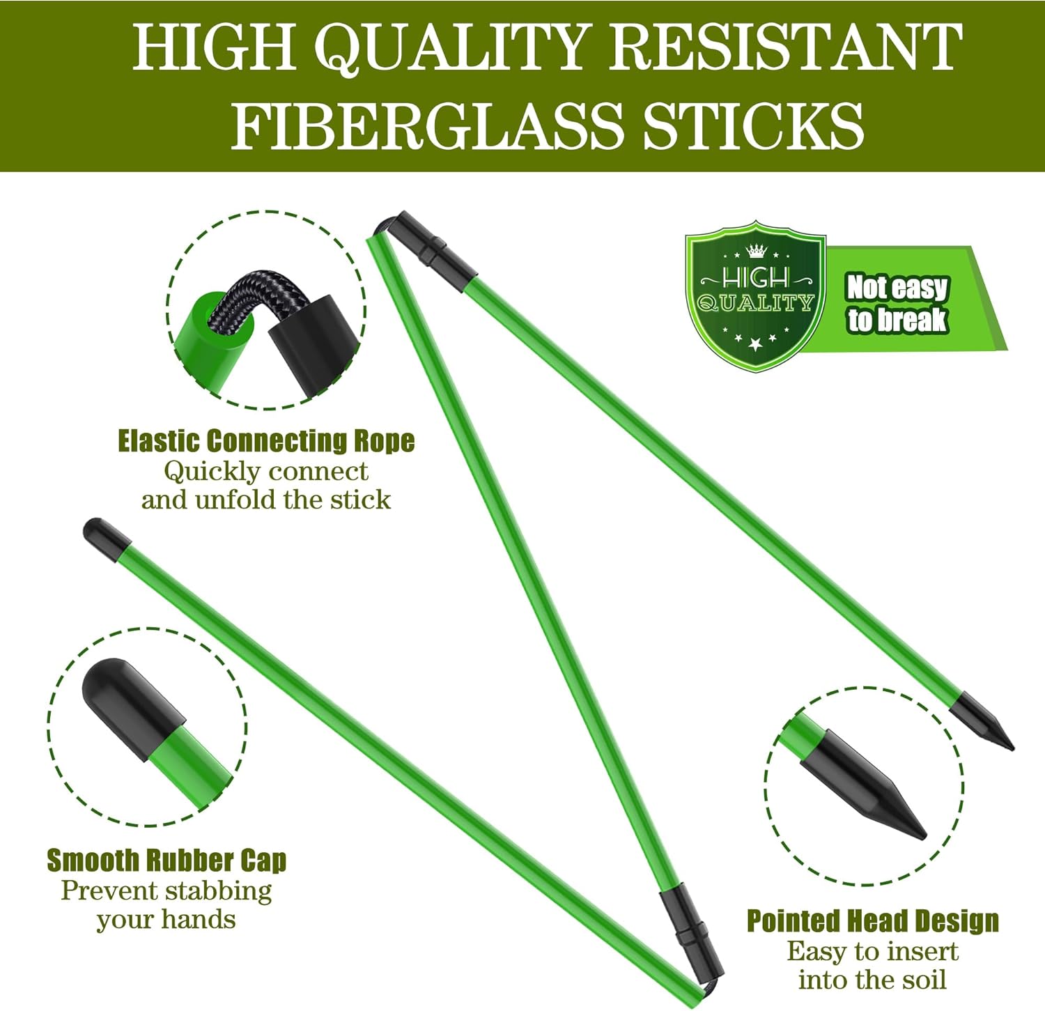 Golf Alignment Sticks - 2 Pack of 48" Collapsible Fiberglass Rods Great For Beginners and Pros - Golfer Gear