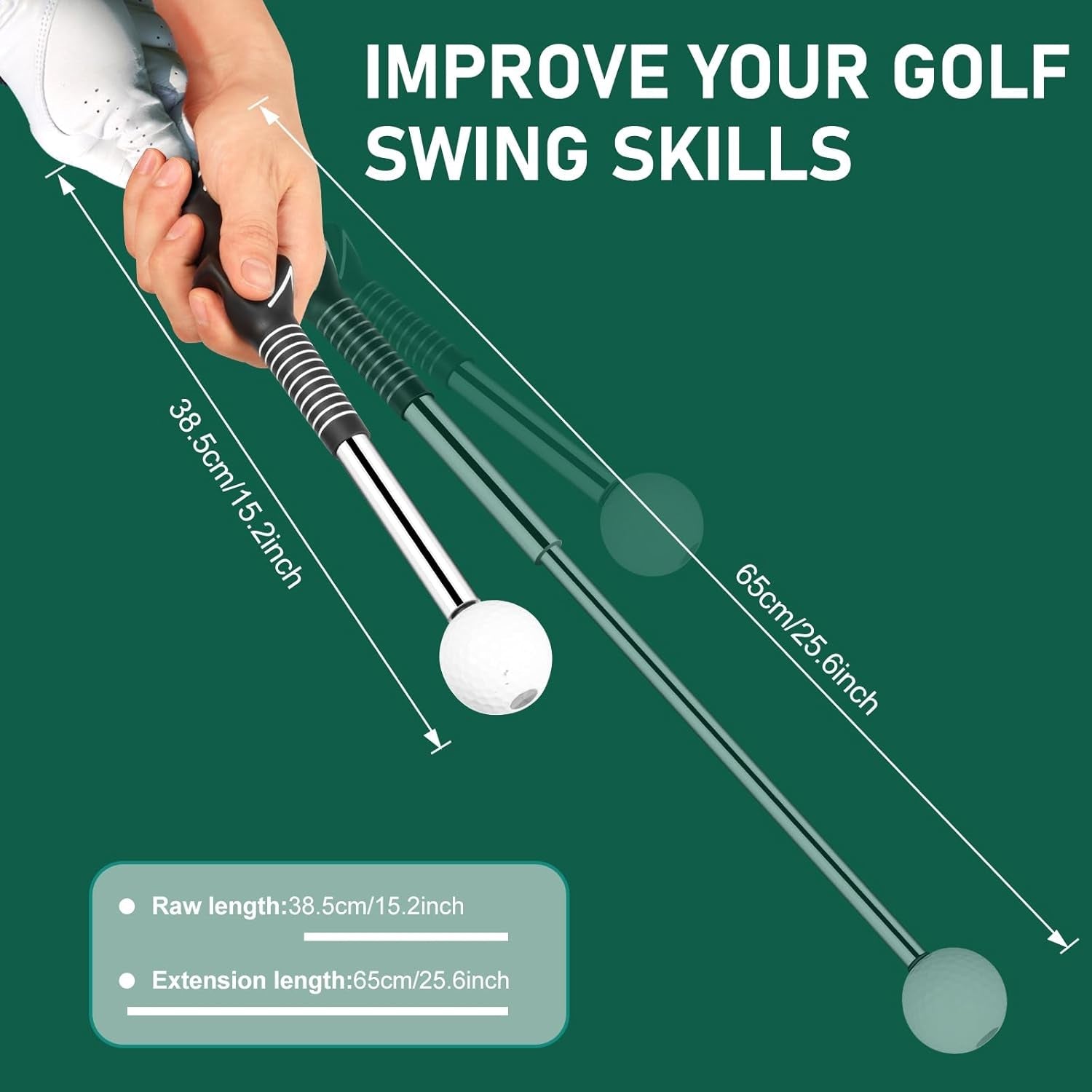 Golf Grip Swing Trainer - Easy Outdoor/Indoor Practice or Warming Up - Golfer Gear