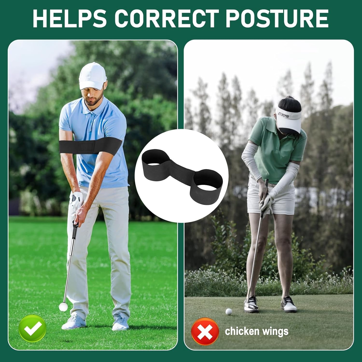 Golf Grip Swing Trainer - Easy Outdoor/Indoor Practice or Warming Up - Golfer Gear