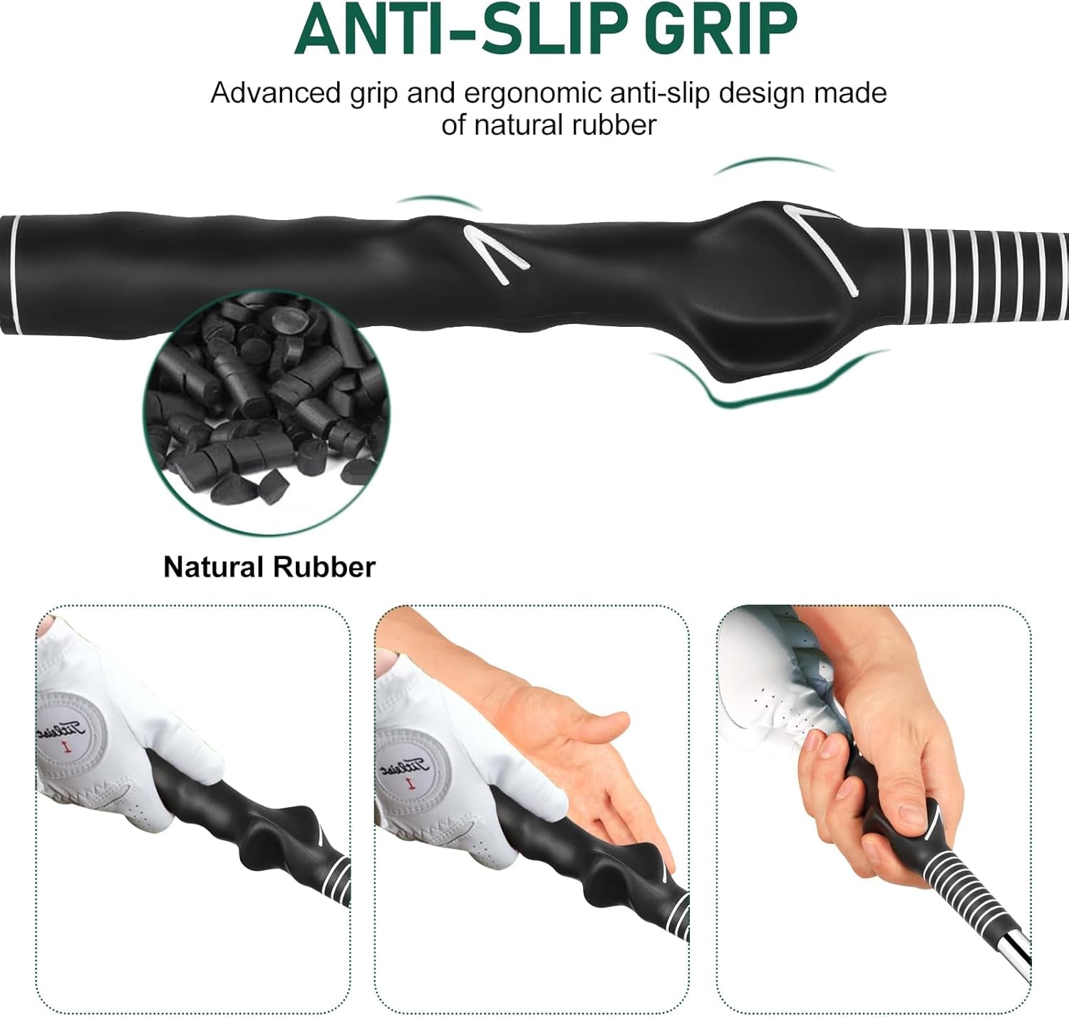 Golf Grip Swing Trainer - Easy Outdoor/Indoor Practice or Warming Up - Golfer Gear