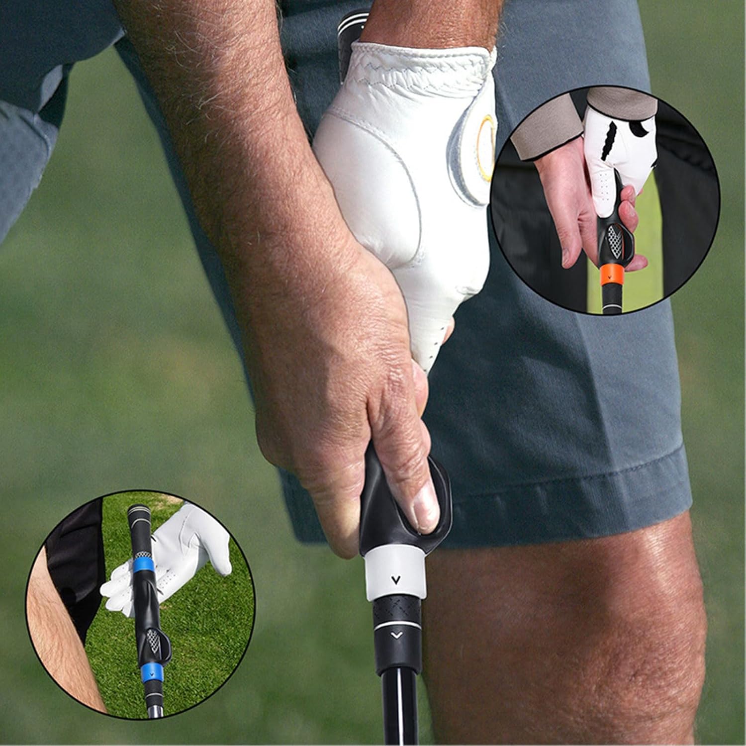Golf Grip Trainer Attachment - Enhance Hand Positioning on Golf Club for Superior Golf Swing Training - Golfer Gear