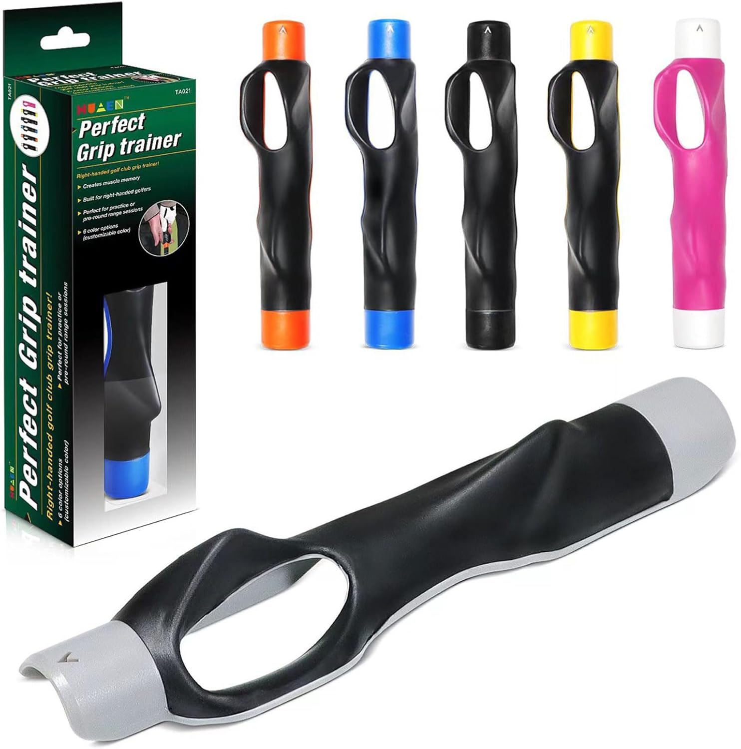 Golf Grip Trainer Attachment - Enhance Hand Positioning on Golf Club for Superior Golf Swing Training - Golfer Gear