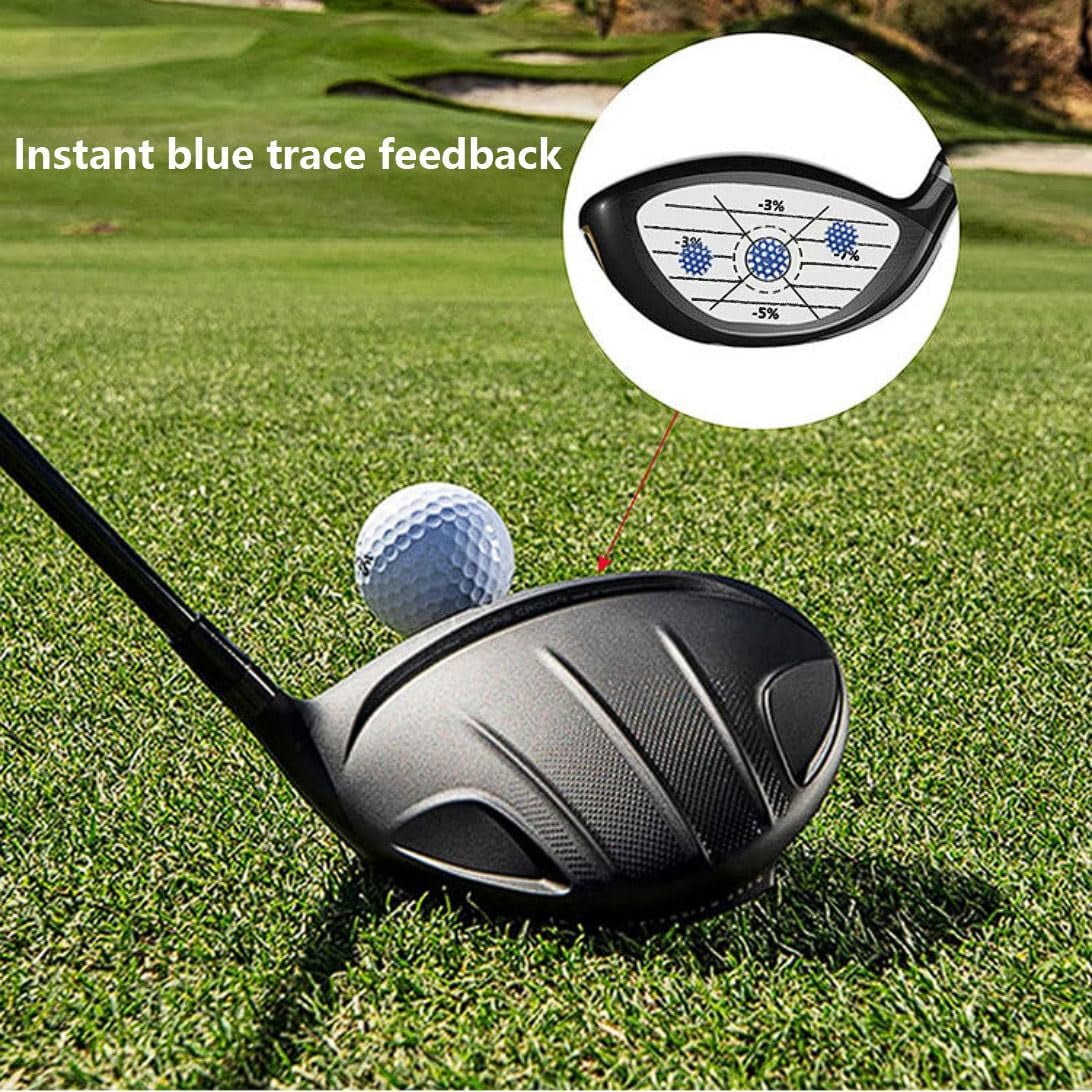 Golf Impact Tape Set 150Pcs, Self - Teaching Sweet Spot and Consistency Analysis, Golf Club Impact Stickers for Woods Irons and Putters Each 50 Pcs,Useful Training Aid Improve Ball Striking - Golfer Gear