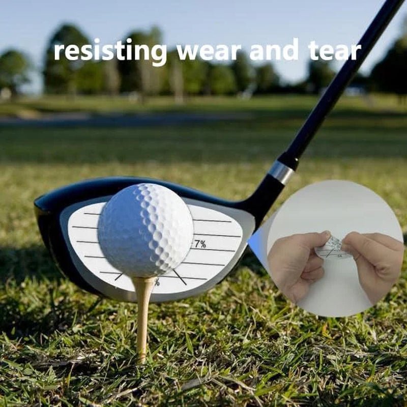 Golf Impact Tape Set 150Pcs, Self - Teaching Sweet Spot and Consistency Analysis, Golf Club Impact Stickers for Woods Irons and Putters Each 50 Pcs,Useful Training Aid Improve Ball Striking - Golfer Gear