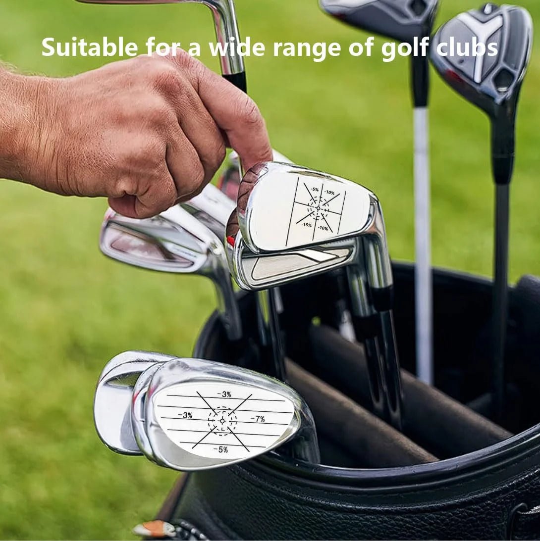 Golf Impact Tape Set 150Pcs, Self - Teaching Sweet Spot and Consistency Analysis, Golf Club Impact Stickers for Woods Irons and Putters Each 50 Pcs,Useful Training Aid Improve Ball Striking - Golfer Gear