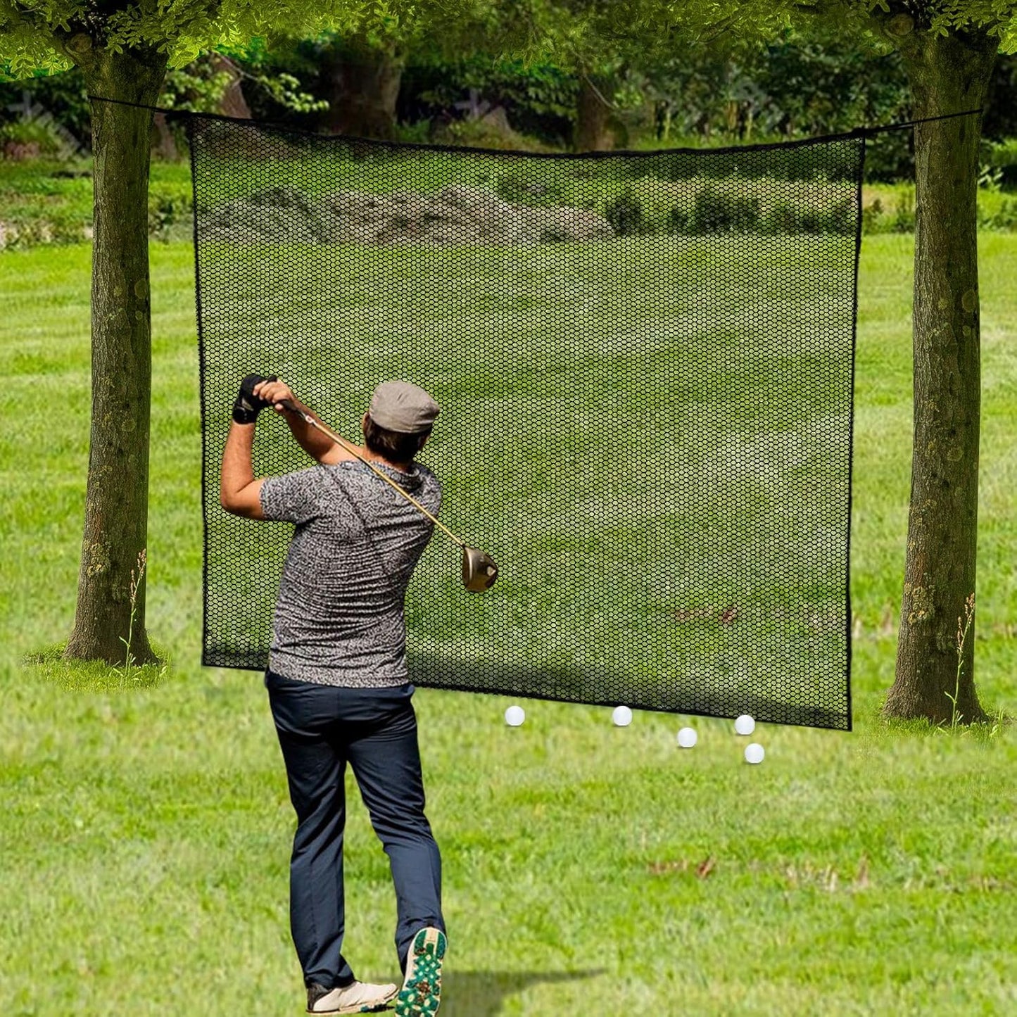 Golf Practice Net, Golf Hitting Nets Heavy Duty Nylon Golf Netting for Garage Backyard - Golfer Gear
