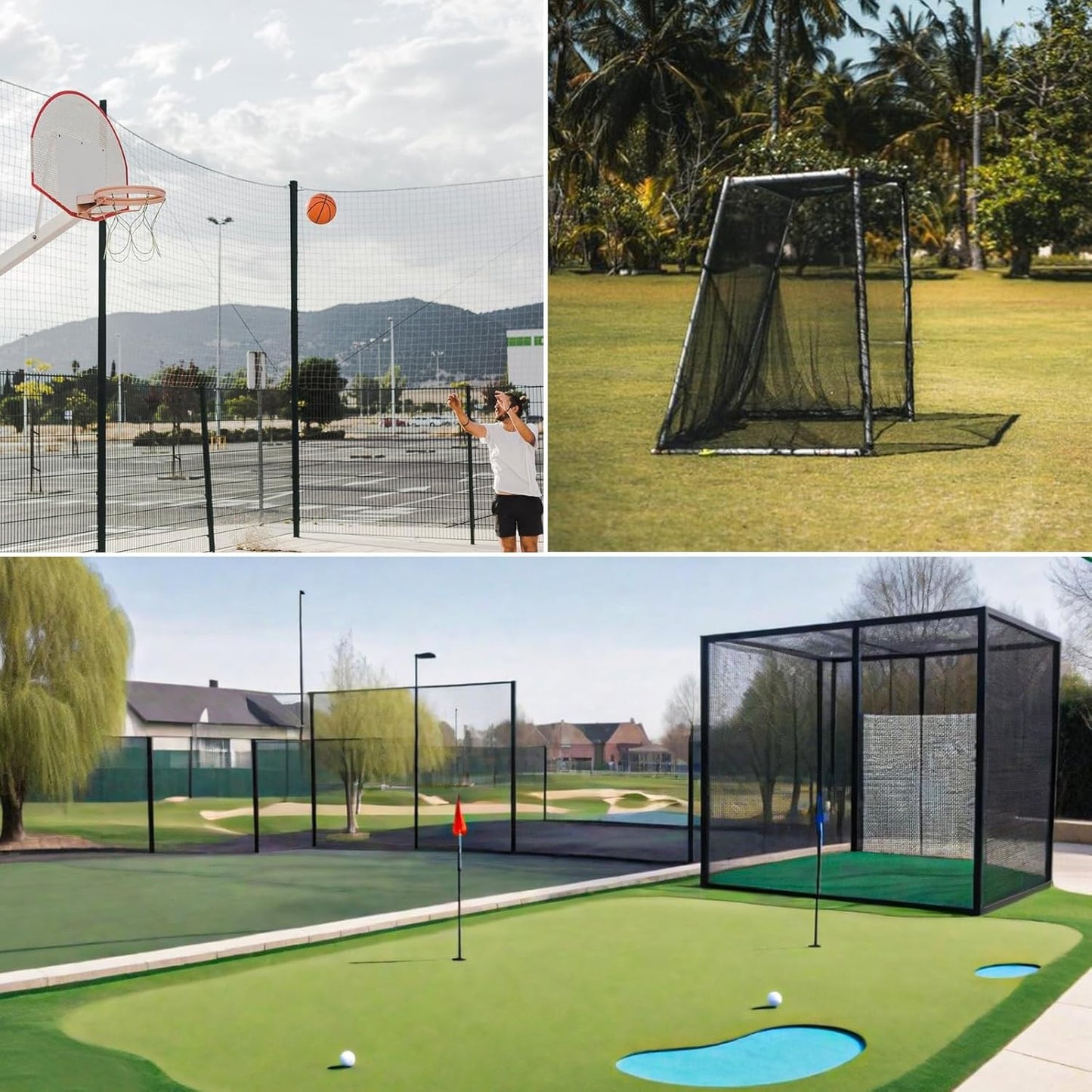 Golf Practice Net, Golf Hitting Nets Heavy Duty Nylon Golf Netting for Garage Backyard - Golfer Gear