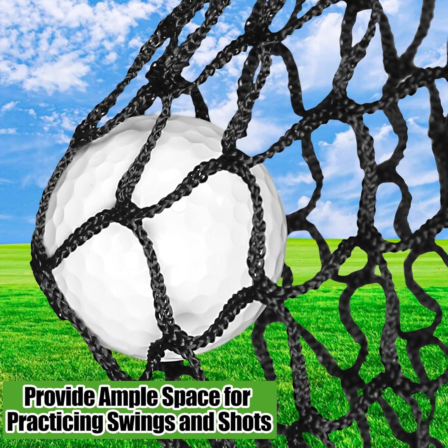 Golf Practice Net, Golf Hitting Nets Heavy Duty Nylon Golf Netting for Garage Backyard - Golfer Gear