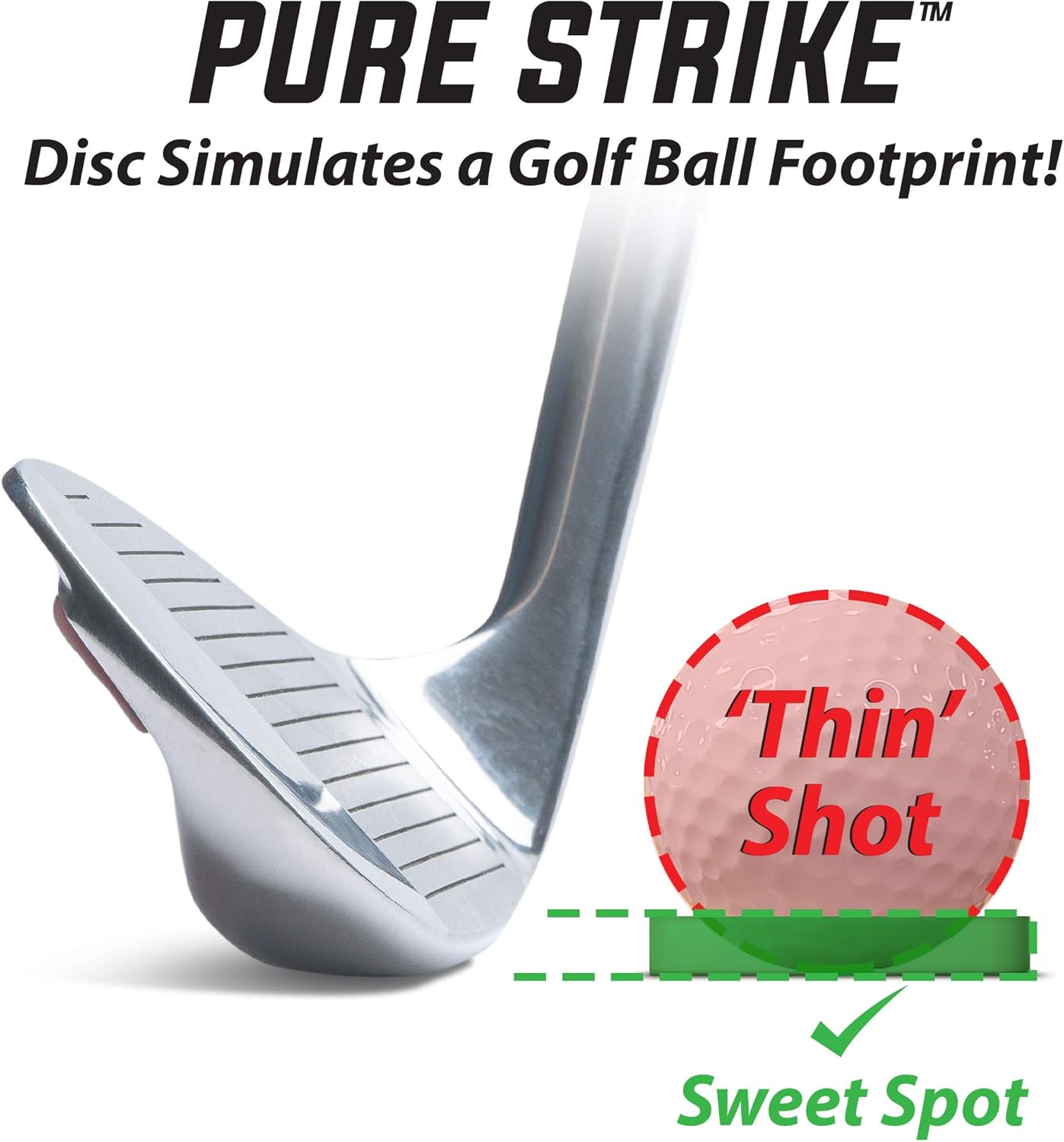 Golf Pure Strike Golf Training Discs 24 Pack - Eliminate Thin Shots! - Golfer Gear