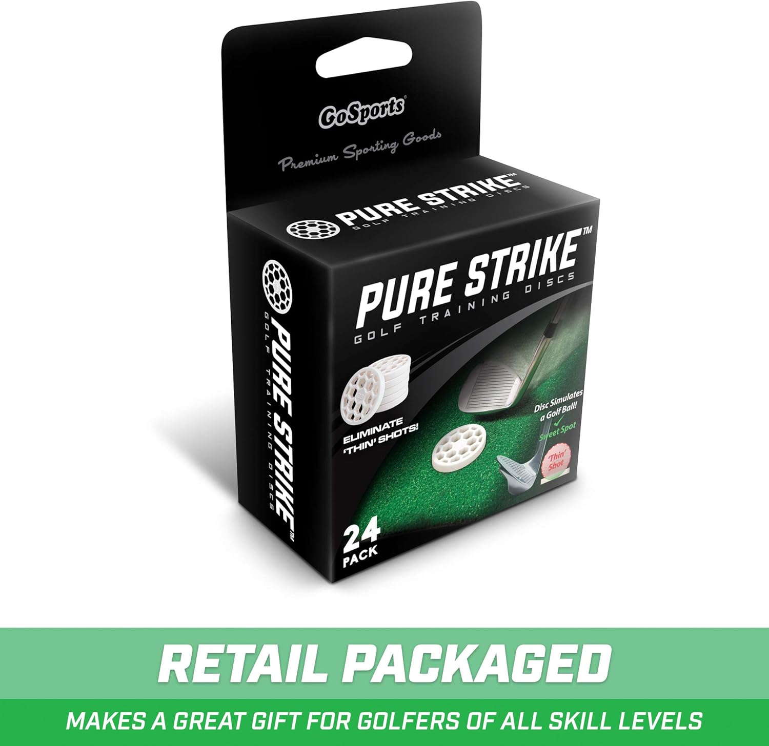 Golf Pure Strike Golf Training Discs 24 Pack - Eliminate Thin Shots! - Golfer Gear