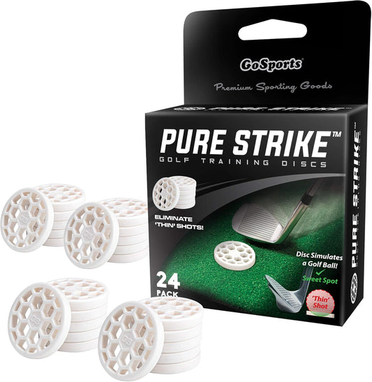 Golf Pure Strike Golf Training Discs 24 Pack - Eliminate Thin Shots! - Golfer Gear