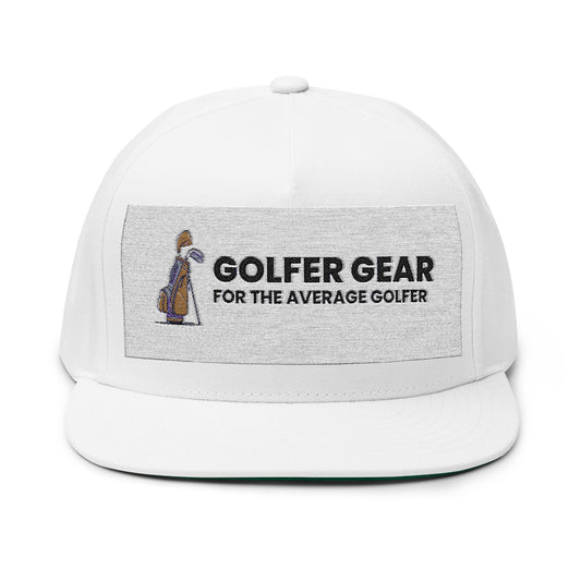 Golfer Gear Snapback Golf Hat – Adjustable Flat Bill Cap for Men & Women - Golfer Gear