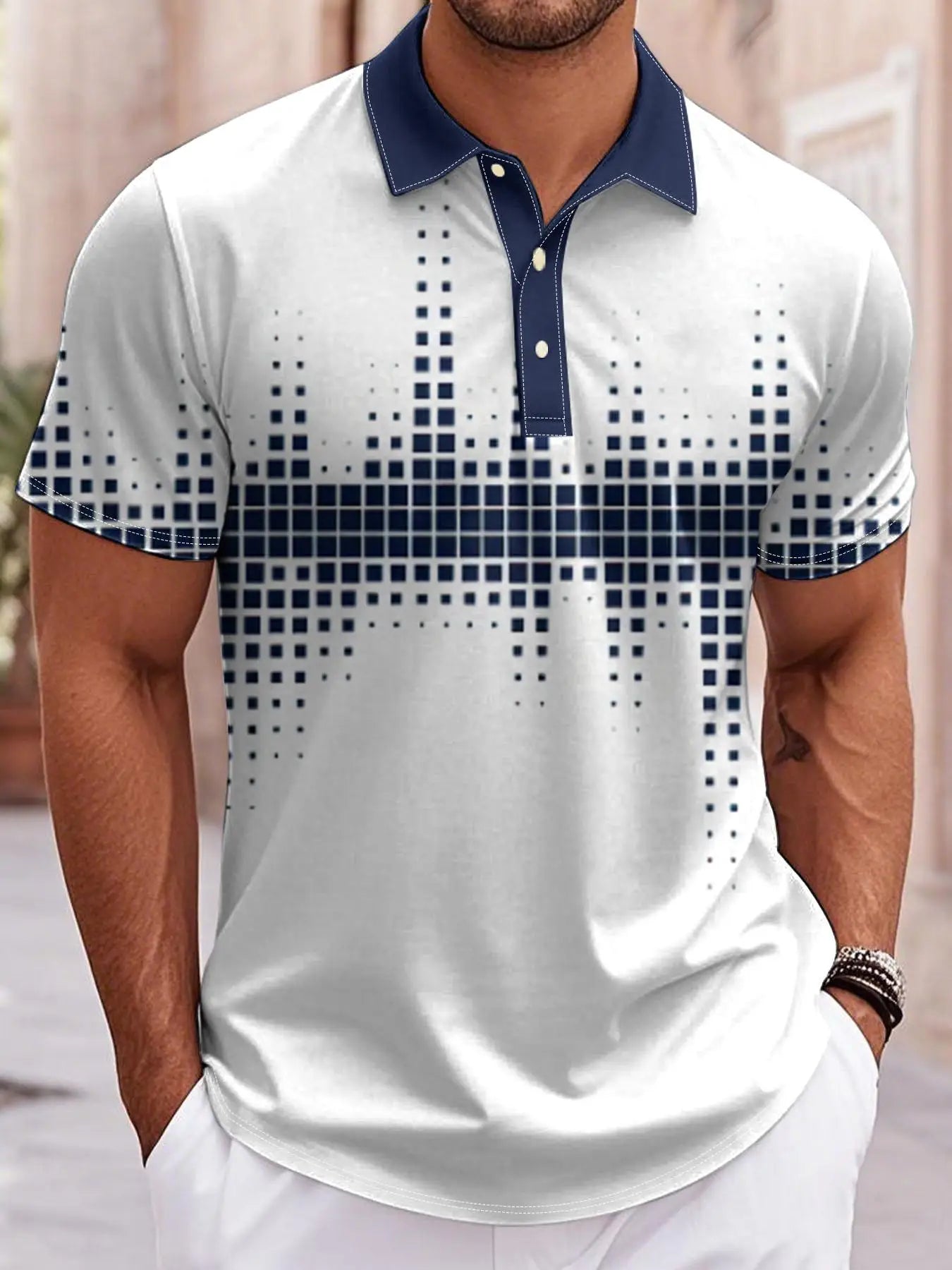 Men'S Golf Polo Short Sleeve Polo Shirt Outdoor Business Casual Daily Streetwear Summer Print Micro - Elastic Polyester Clothing - Golfer Gear