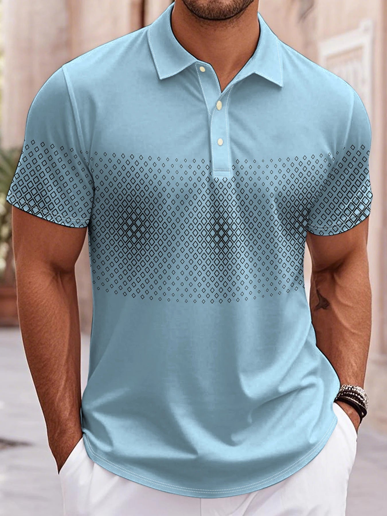 Men'S Golf Polo Short Sleeve Polo Shirt Outdoor Business Casual Daily Streetwear Summer Print Micro - Elastic Polyester Clothing - Golfer Gear