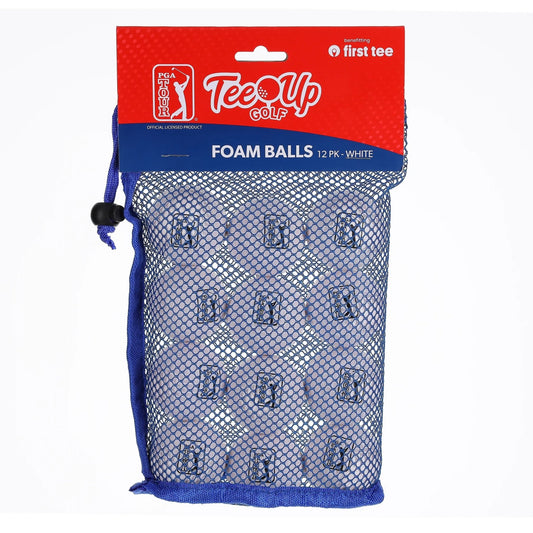 Tee - Up Practice New Foam Golf Balls, 12 Pack, White - Golfer Gear